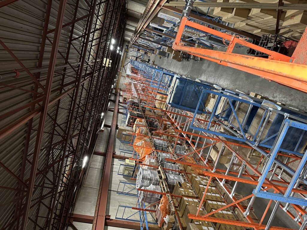 Warehouse high-bay LED lighting by AMM Electric